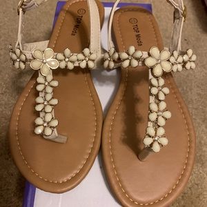 Top Moda Anna Embellished Thong Sandal